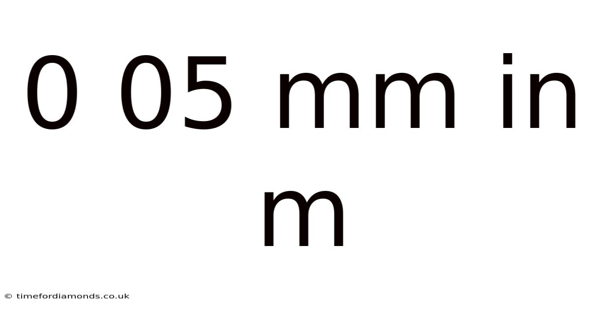 0 05 Mm In M