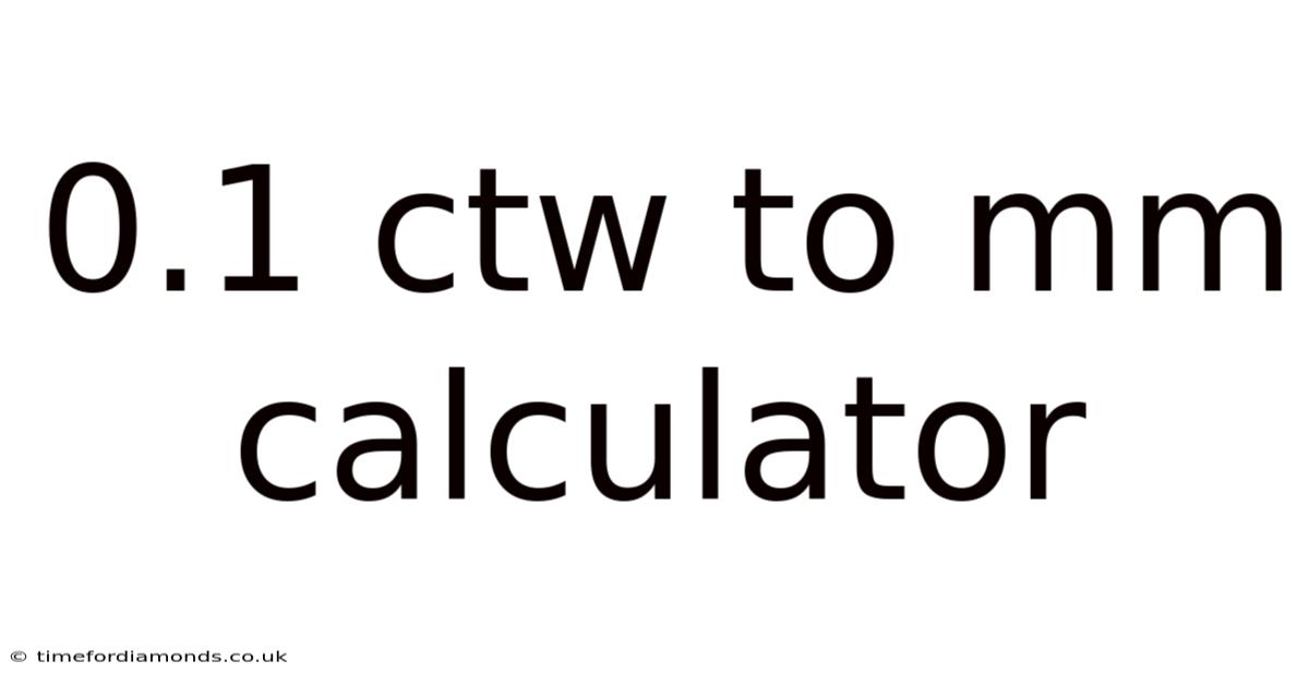 0.1 Ctw To Mm Calculator