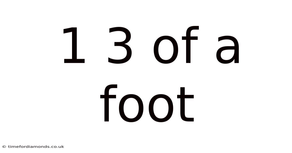 1 3 Of A Foot
