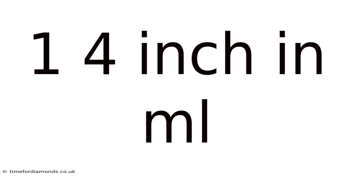 1 4 Inch In Ml