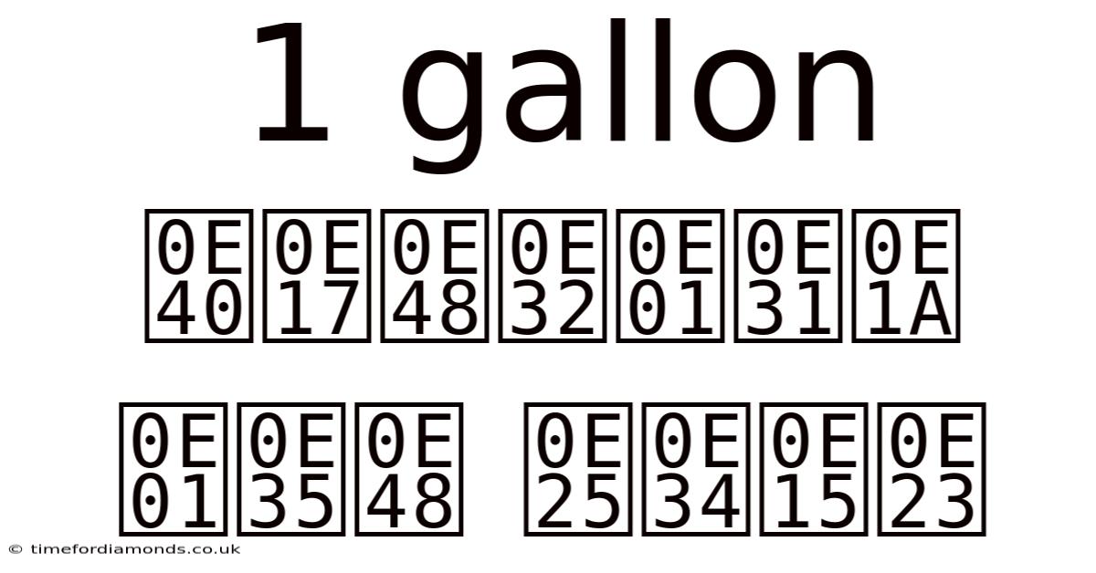 1 Gallon เท่ากับ กี่ ลิตร