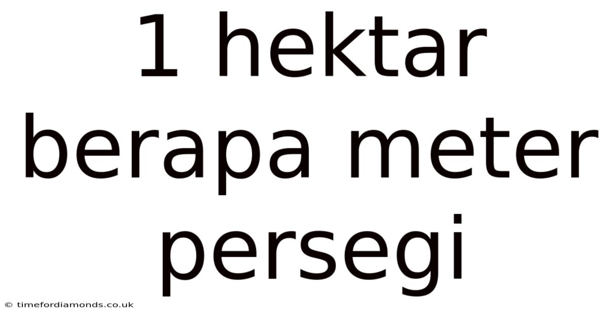 1 Hektar Berapa Meter Persegi