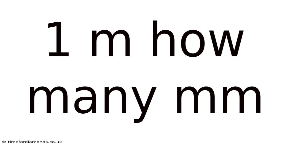 1 M How Many Mm