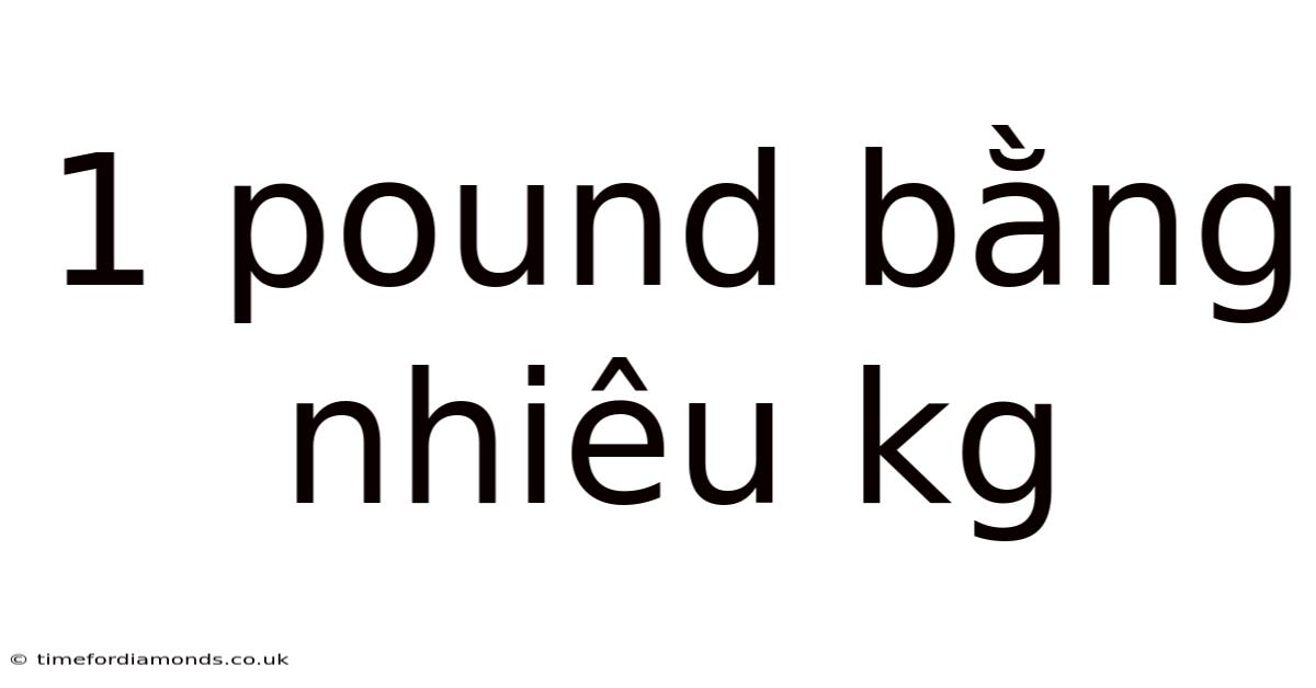 1 Pound Bằng Nhiêu Kg