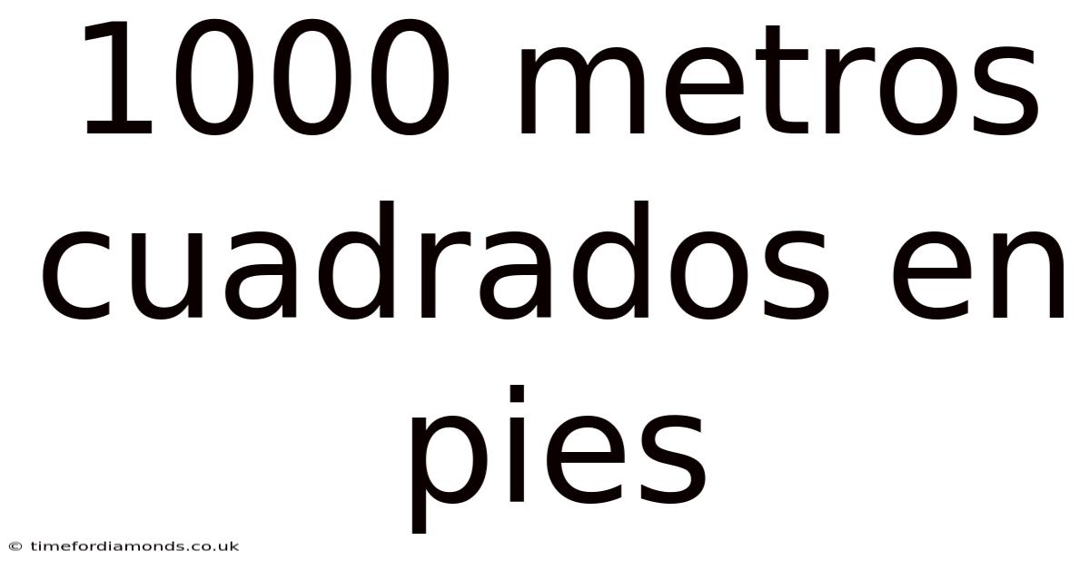 1000 Metros Cuadrados En Pies