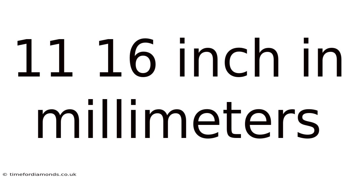 11 16 Inch In Millimeters