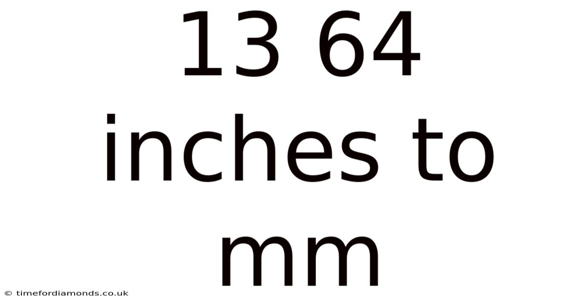 13 64 Inches To Mm