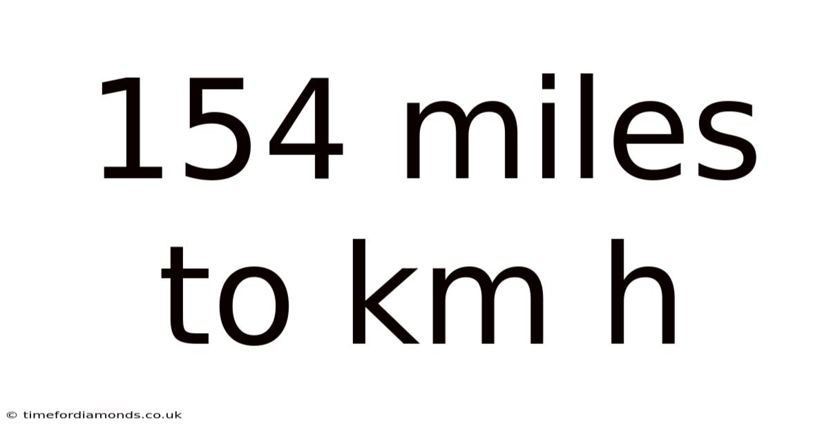 154 Miles To Km H