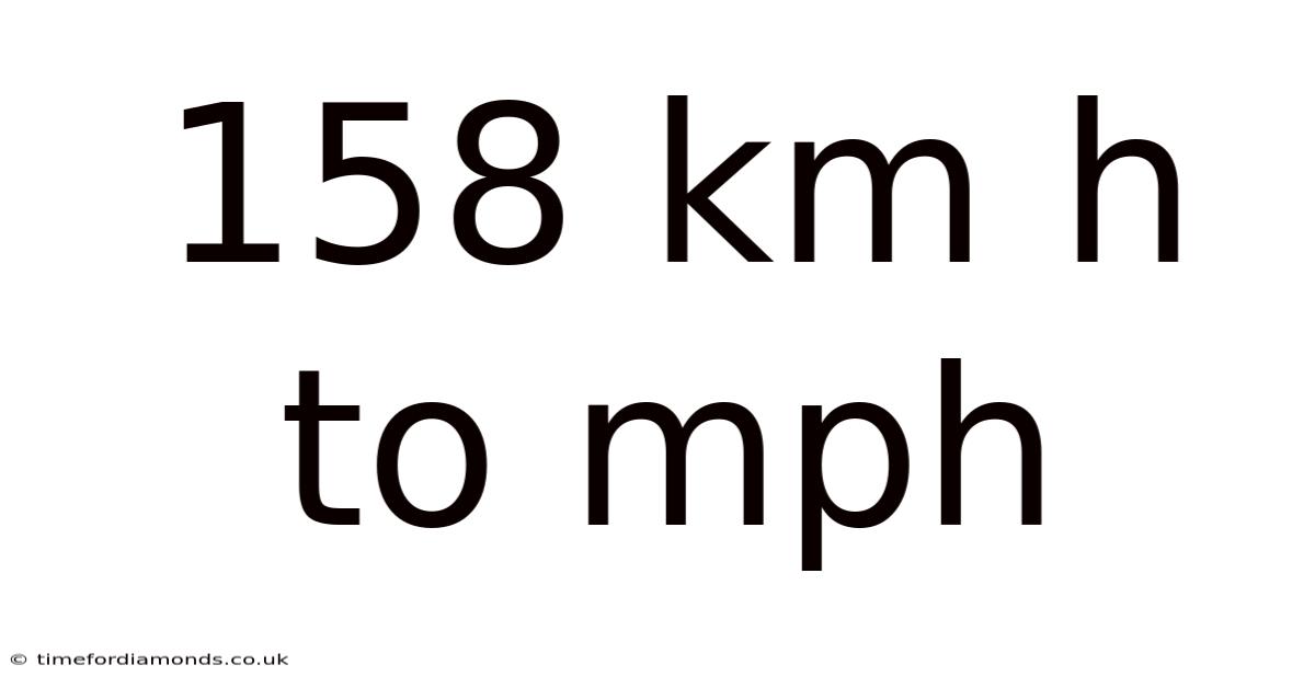 158 Km H To Mph