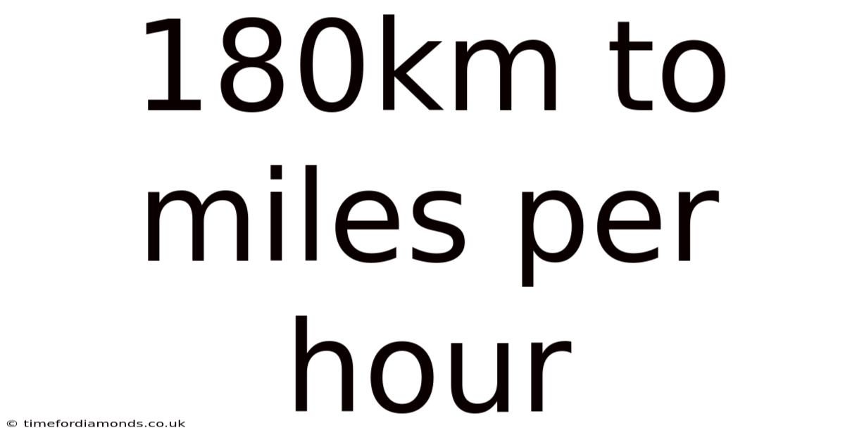 180km To Miles Per Hour