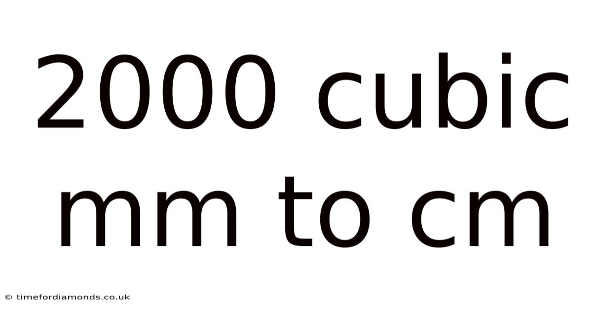 2000 Cubic Mm To Cm