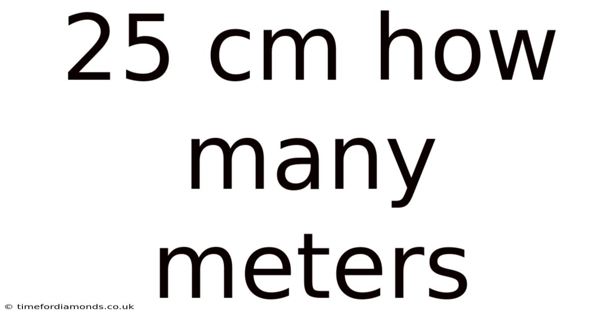 25 Cm How Many Meters