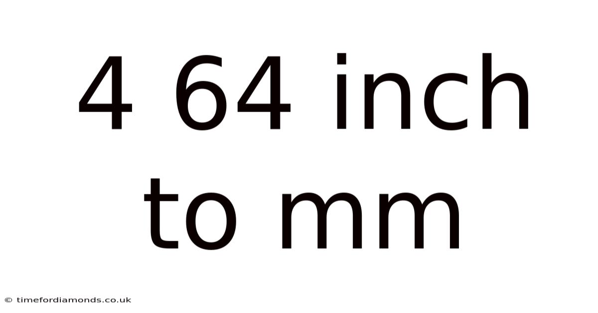 4 64 Inch To Mm