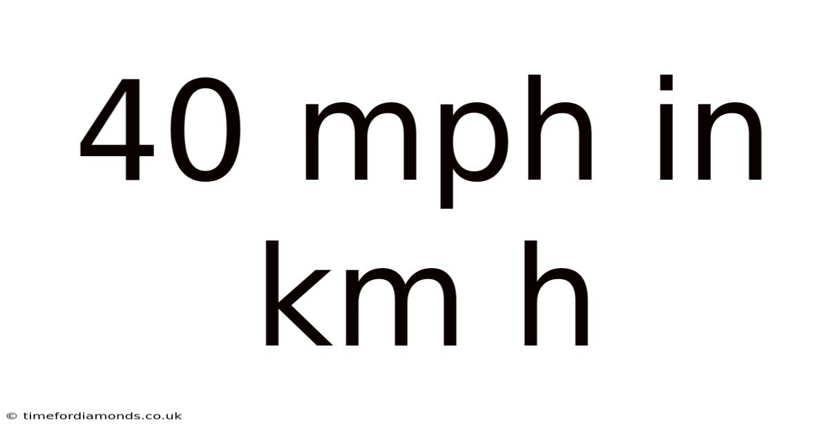 40 Mph In Km H