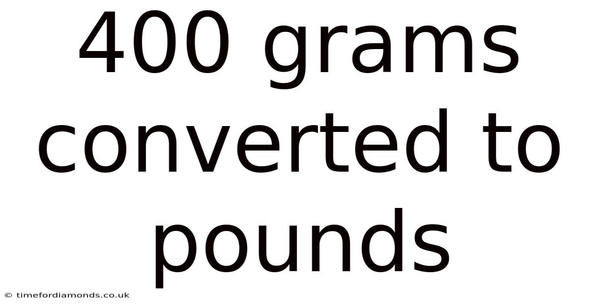 400 Grams Converted To Pounds