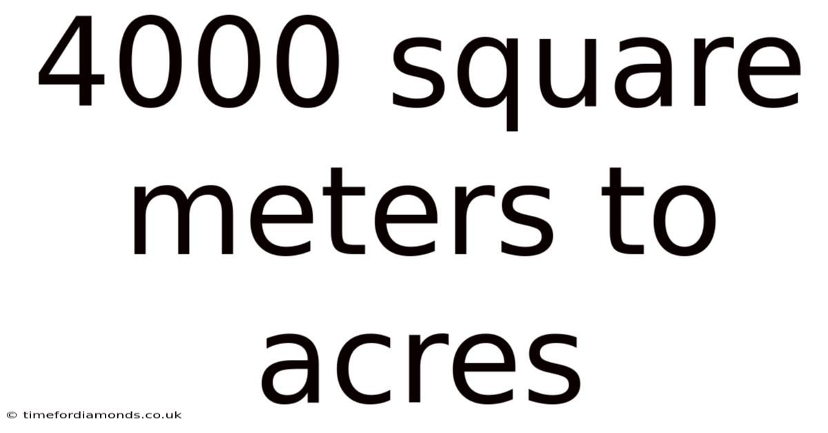 4000 Square Meters To Acres