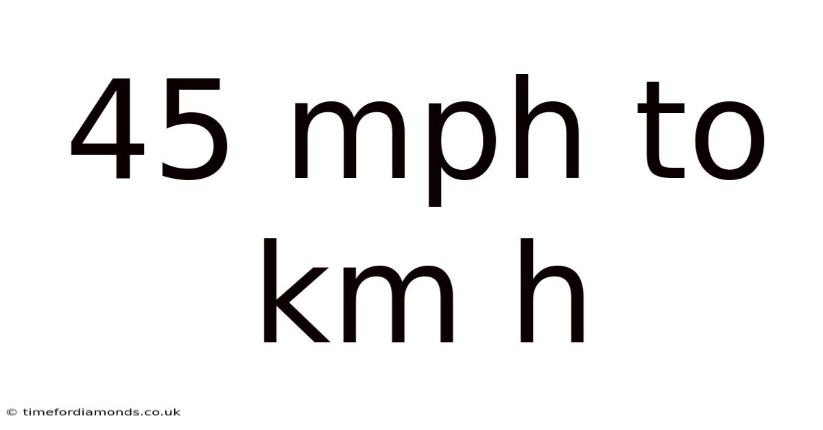 45 Mph To Km H