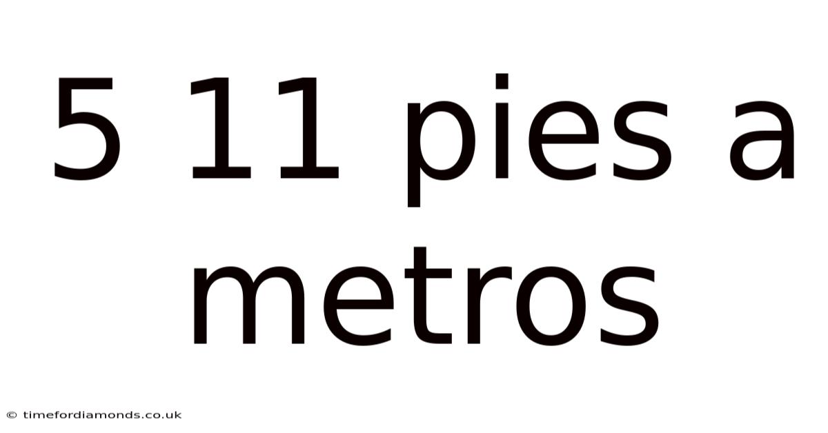 5 11 Pies A Metros