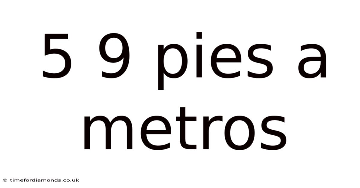 5 9 Pies A Metros