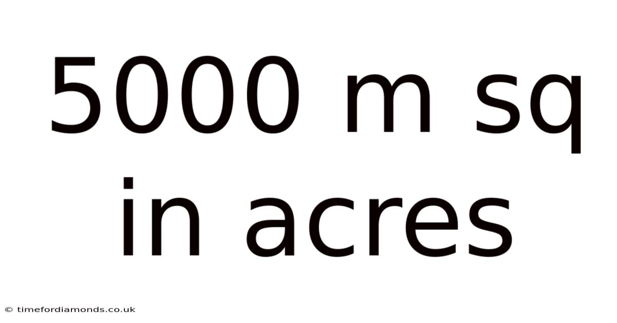 5000 M Sq In Acres