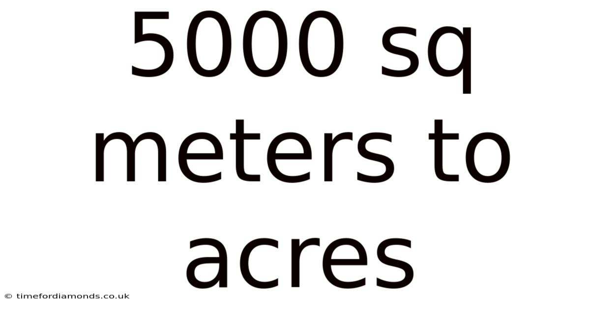 5000 Sq Meters To Acres