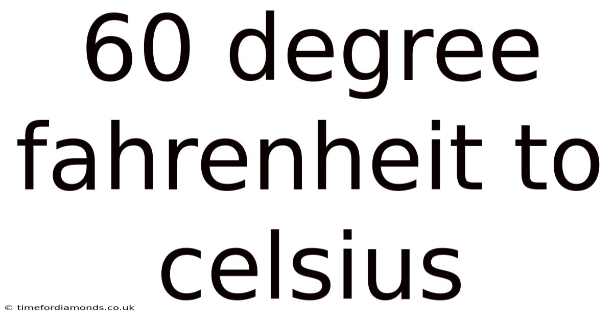 60 Degree Fahrenheit To Celsius
