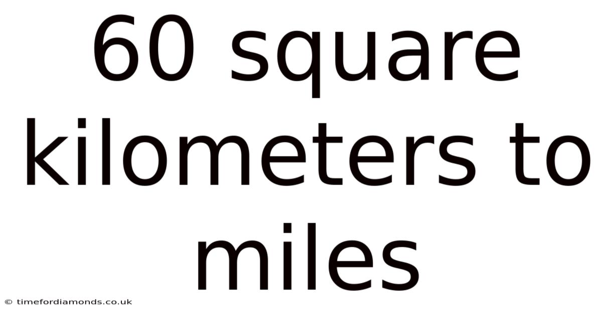 60 Square Kilometers To Miles