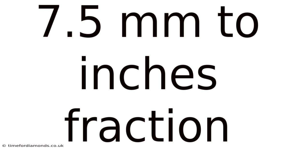 7.5 Mm To Inches Fraction