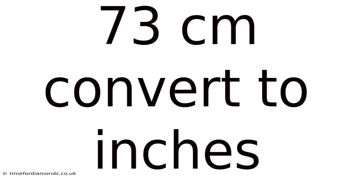 73 Cm Convert To Inches