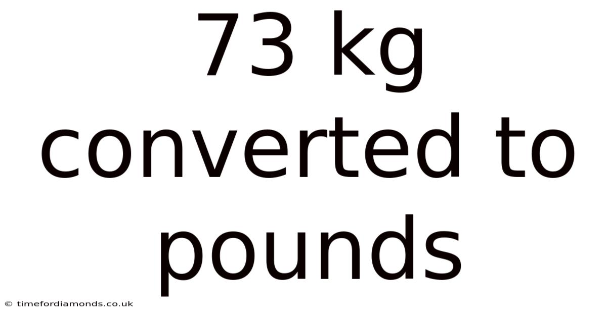73 Kg Converted To Pounds