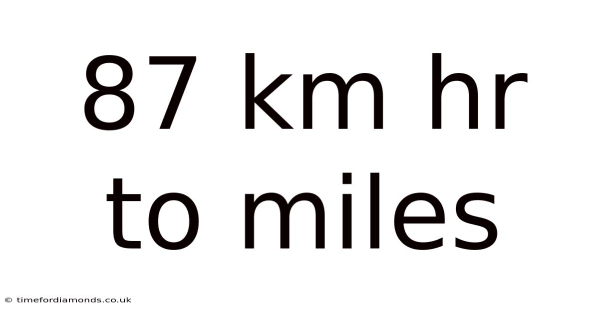 87 Km Hr To Miles