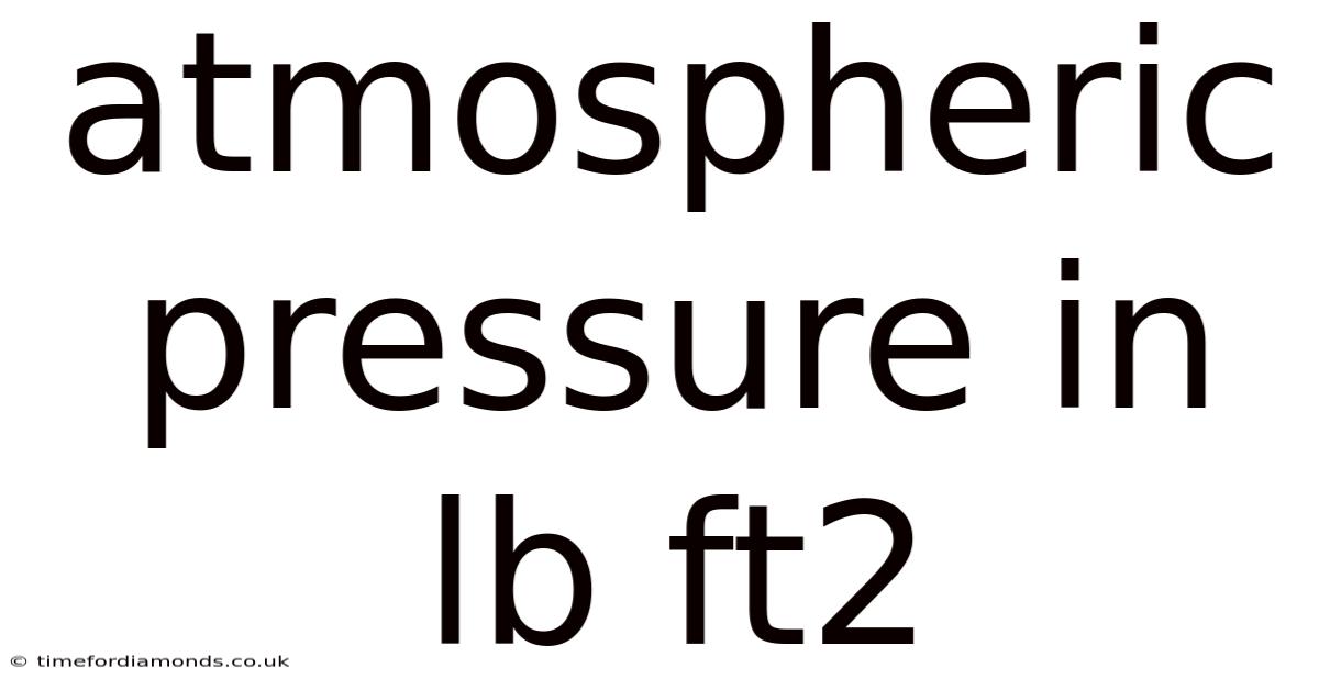 Atmospheric Pressure In Lb Ft2