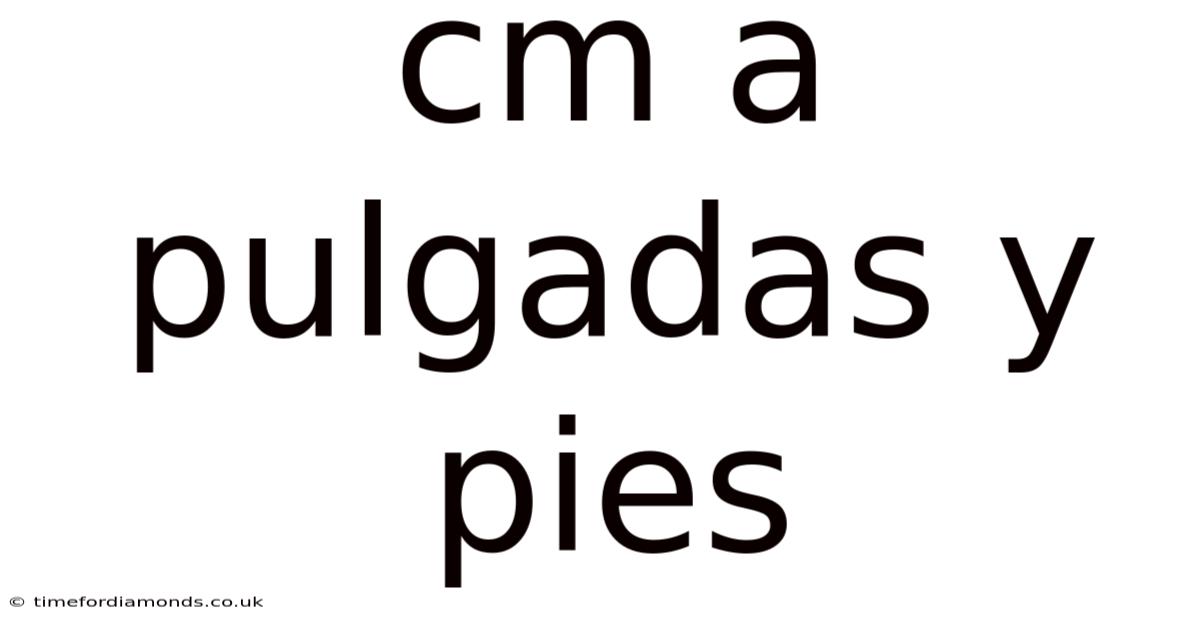 Cm A Pulgadas Y Pies