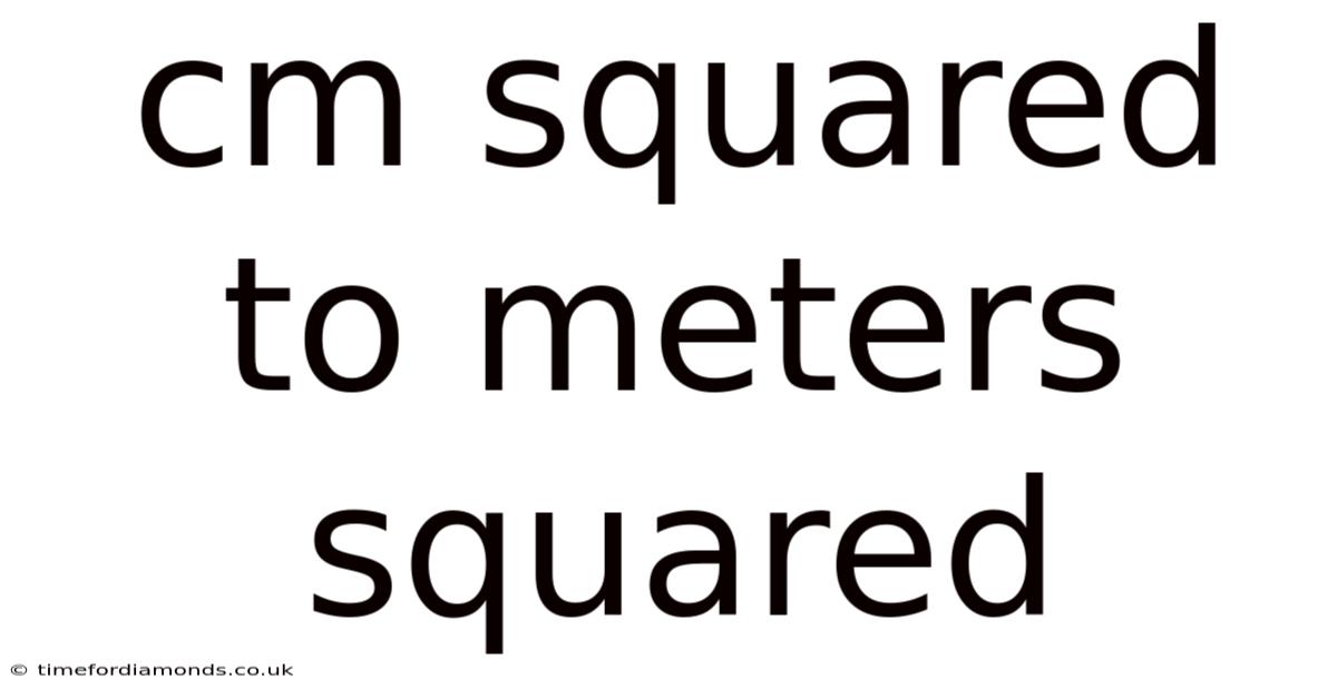 Cm Squared To Meters Squared