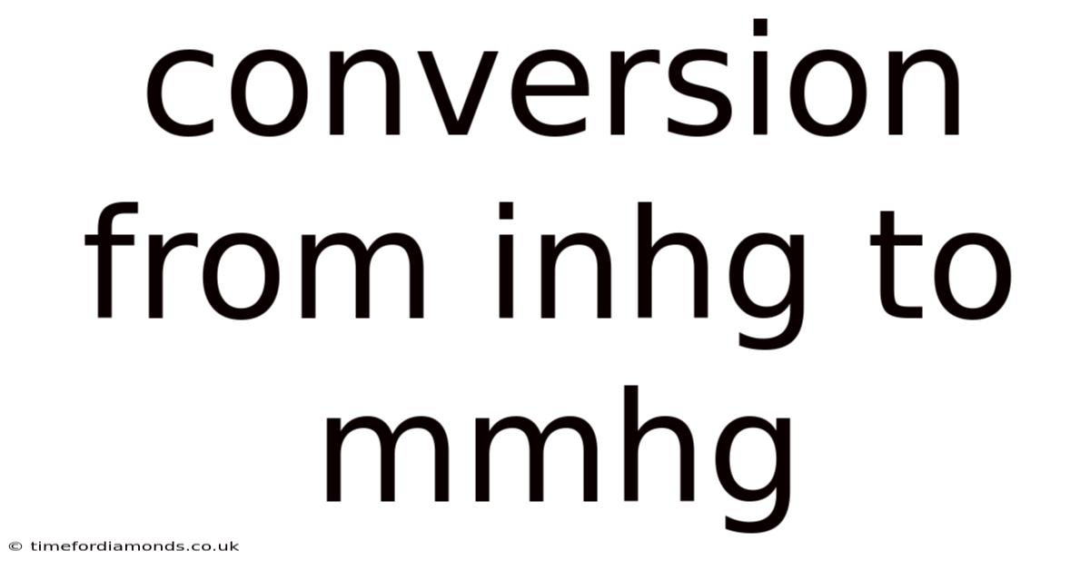 Conversion From Inhg To Mmhg