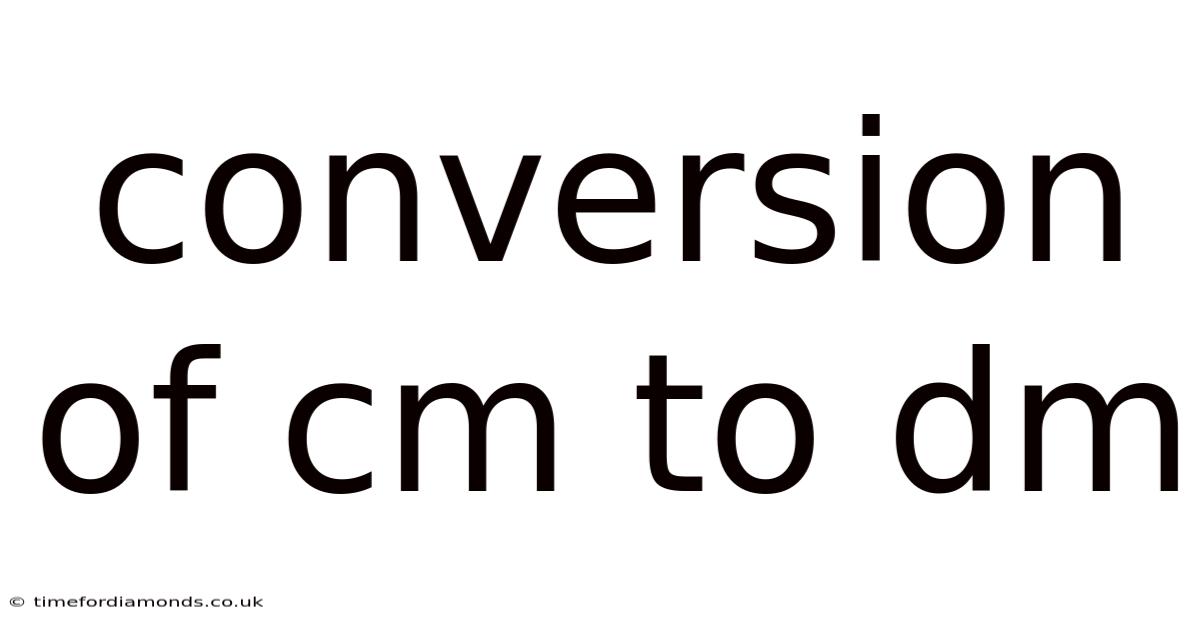 Conversion Of Cm To Dm