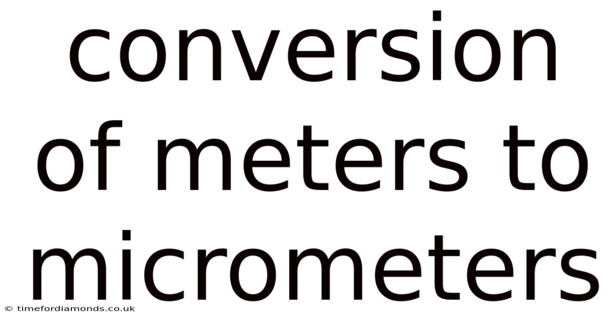 Conversion Of Meters To Micrometers