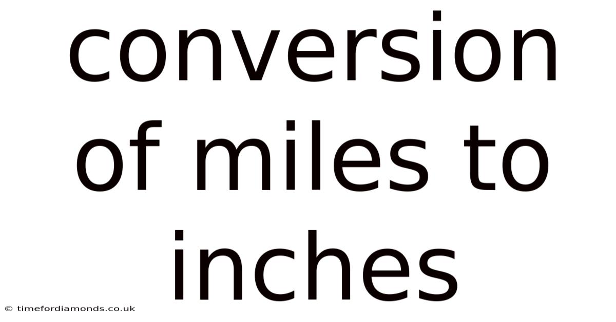 Conversion Of Miles To Inches