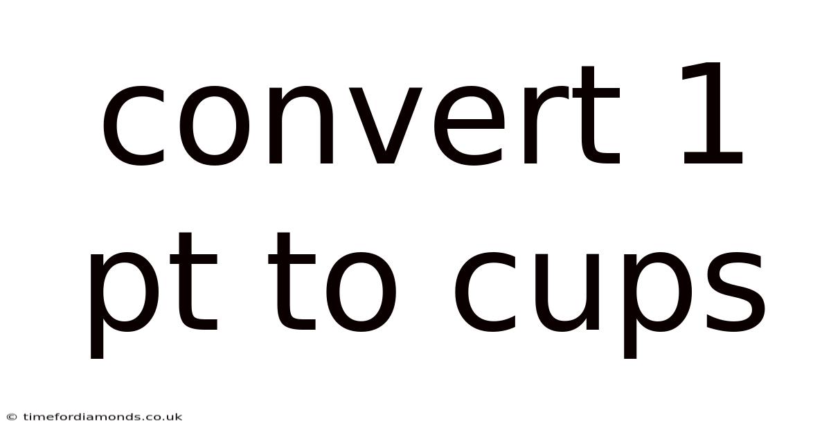 Convert 1 Pt To Cups