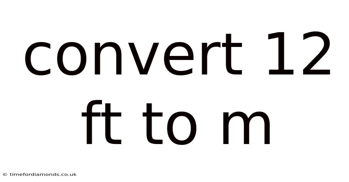 Convert 12 Ft To M
