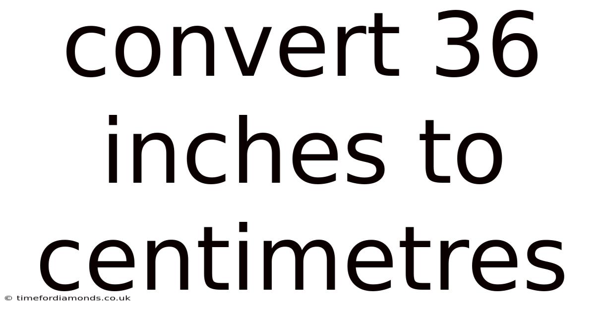 Convert 36 Inches To Centimetres
