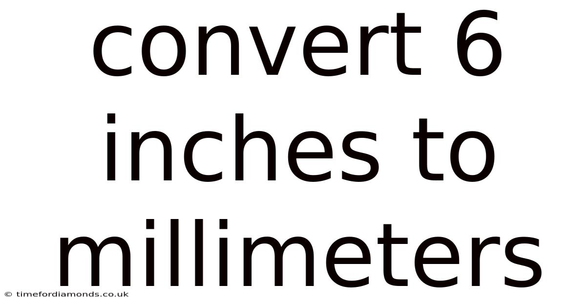 Convert 6 Inches To Millimeters