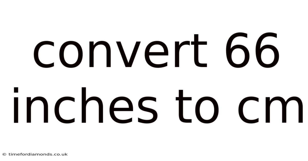 Convert 66 Inches To Cm