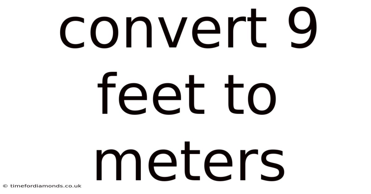 Convert 9 Feet To Meters