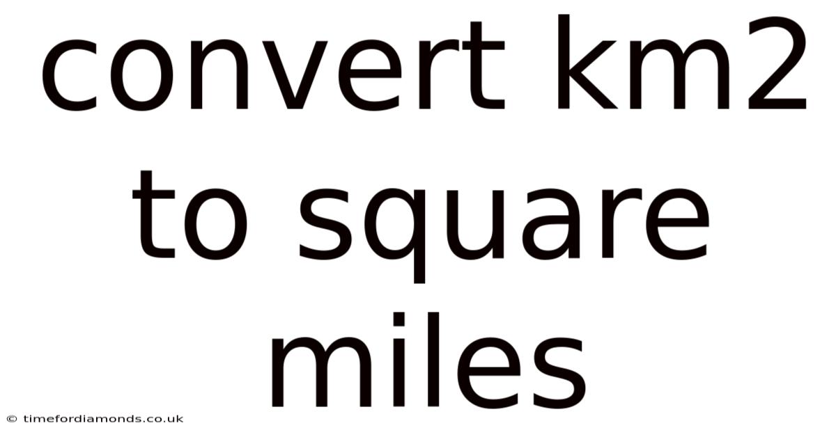 Convert Km2 To Square Miles