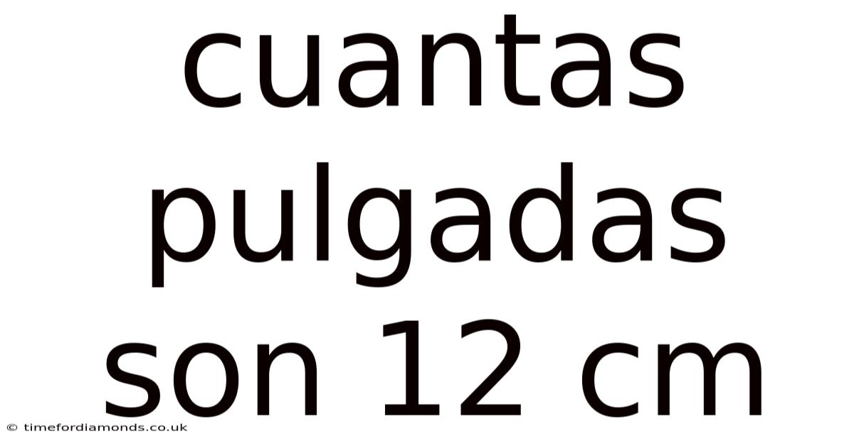 Cuantas Pulgadas Son 12 Cm