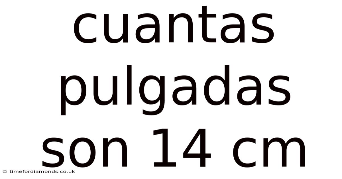 Cuantas Pulgadas Son 14 Cm