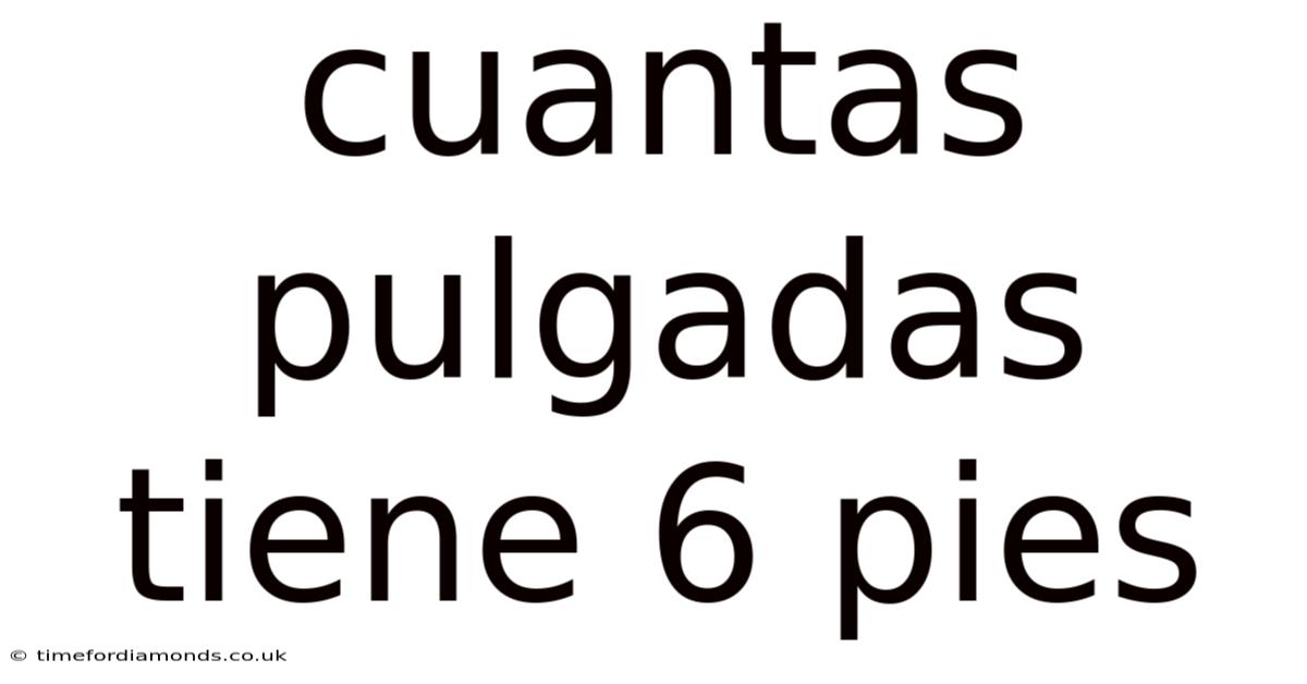 Cuantas Pulgadas Tiene 6 Pies