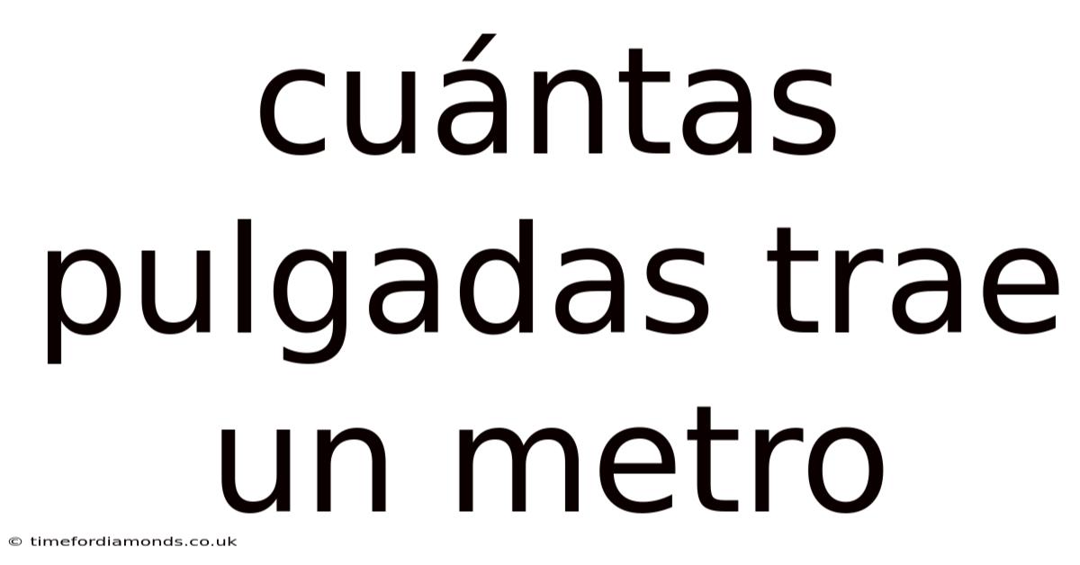 Cuántas Pulgadas Trae Un Metro