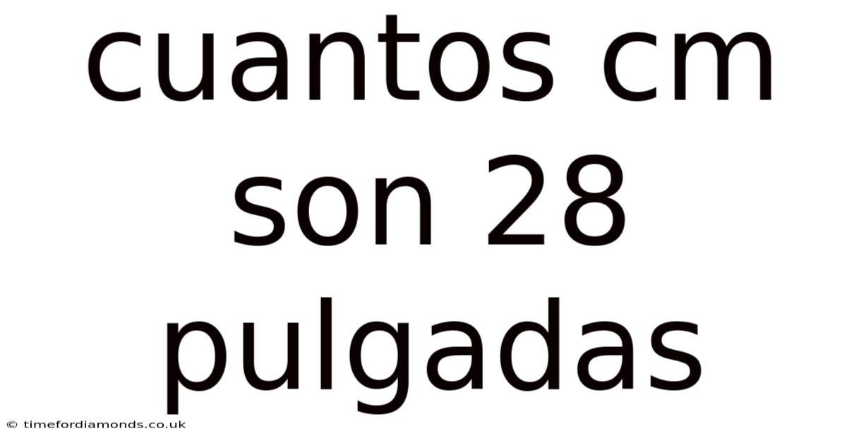 Cuantos Cm Son 28 Pulgadas